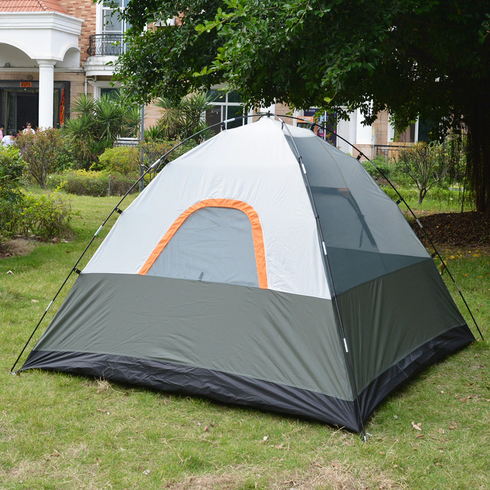Cheap Goat Tents Upgraded 3 4 Person Camping Tent Double Layer Waterproof Tear resistant Plaid Fabric Outdoor Hiking Tourist Tent  3 Season Tent Tents 